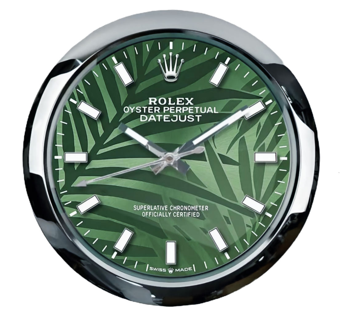 Rolex Green Palm Wall clock