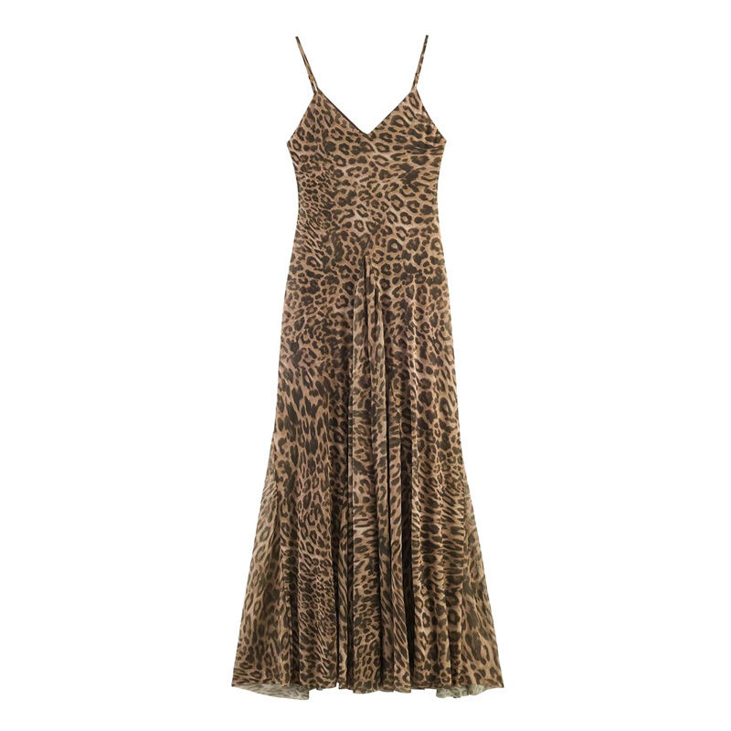 Thumbnail: Women's Dress 2026 Summer New Leopard Print Spaghetti Strap | UK Boutique
