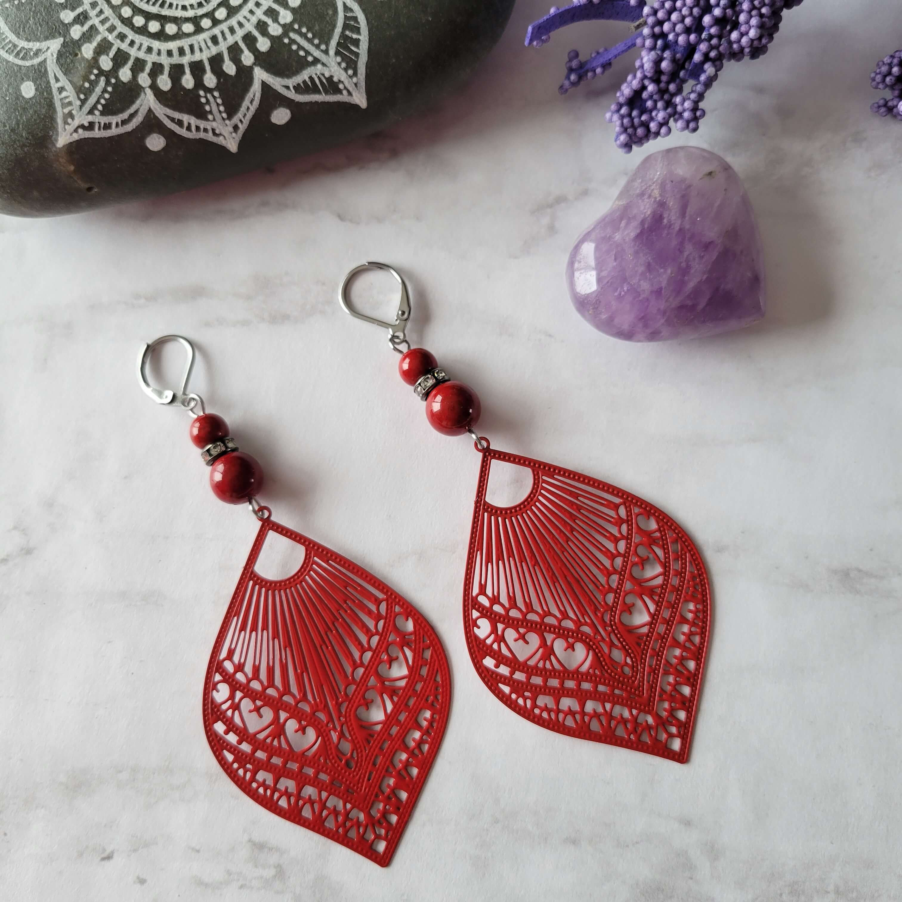 boucles d'oreilles vue de face