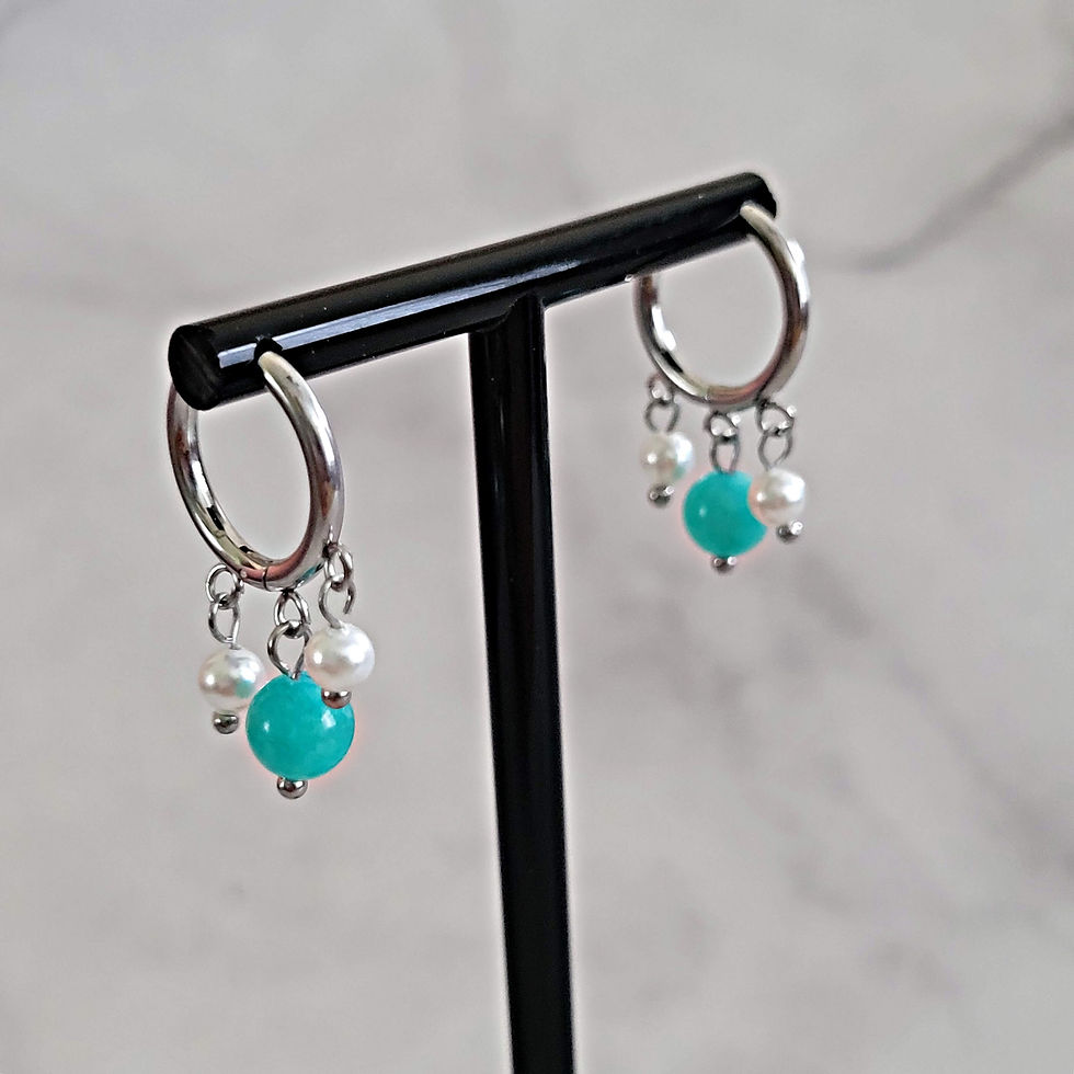 boucles oreilles sur un présentoir