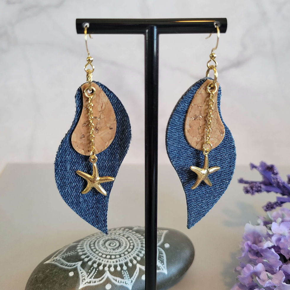 boucles oreilles sur un présentoir