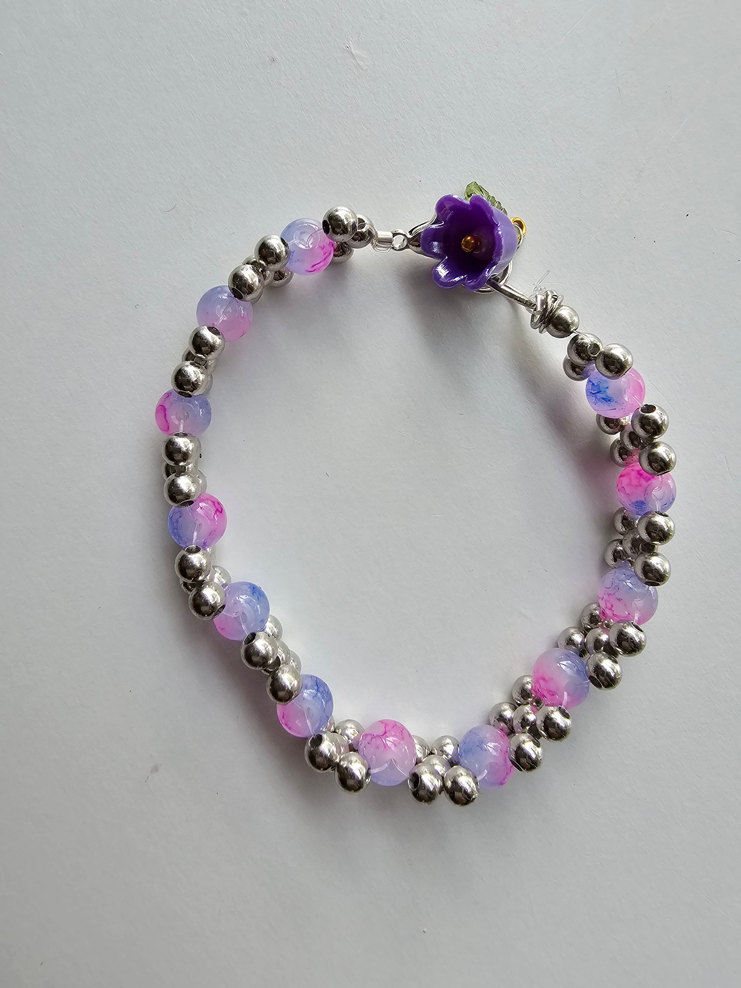 Purple Flower Bracelet