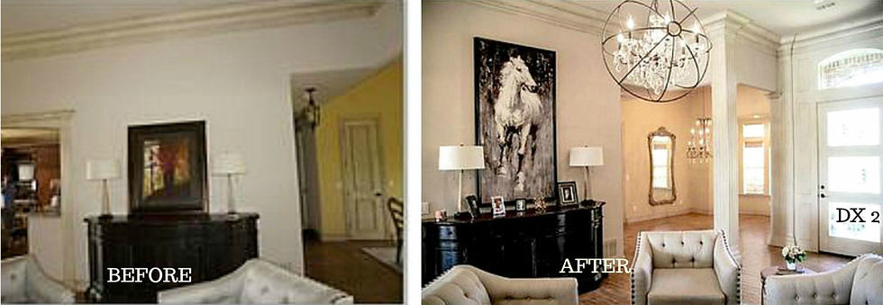 Formal living before and after