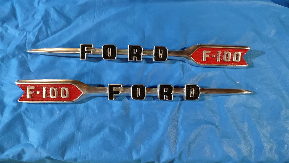 Miniaturbild: 1960 FORD F100 F-100 TRUCK SET HOOD EMBLEM