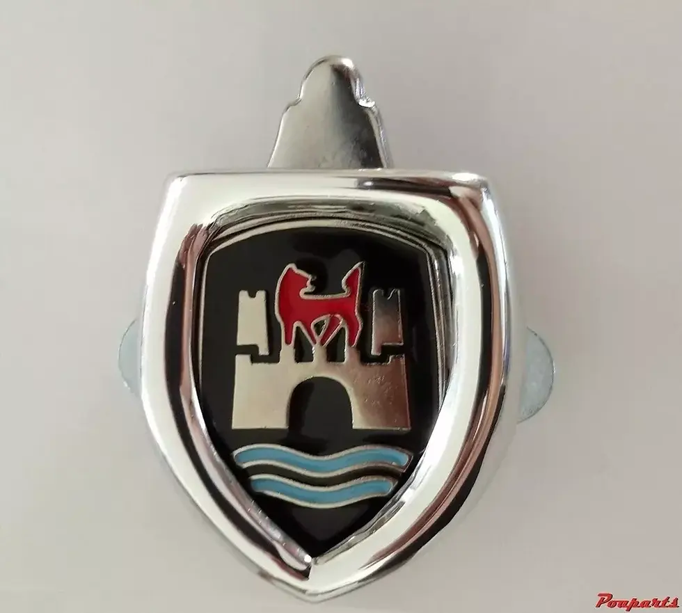 Miniatura: Volkswagen Beetle Bug BLACK Wolfsburg Crest Hood with bezel EMBLEM VW VOCHO