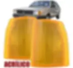 Miniatura: pair amber turn signal Volkswagen Fox 87 - 90 sedan and wagon