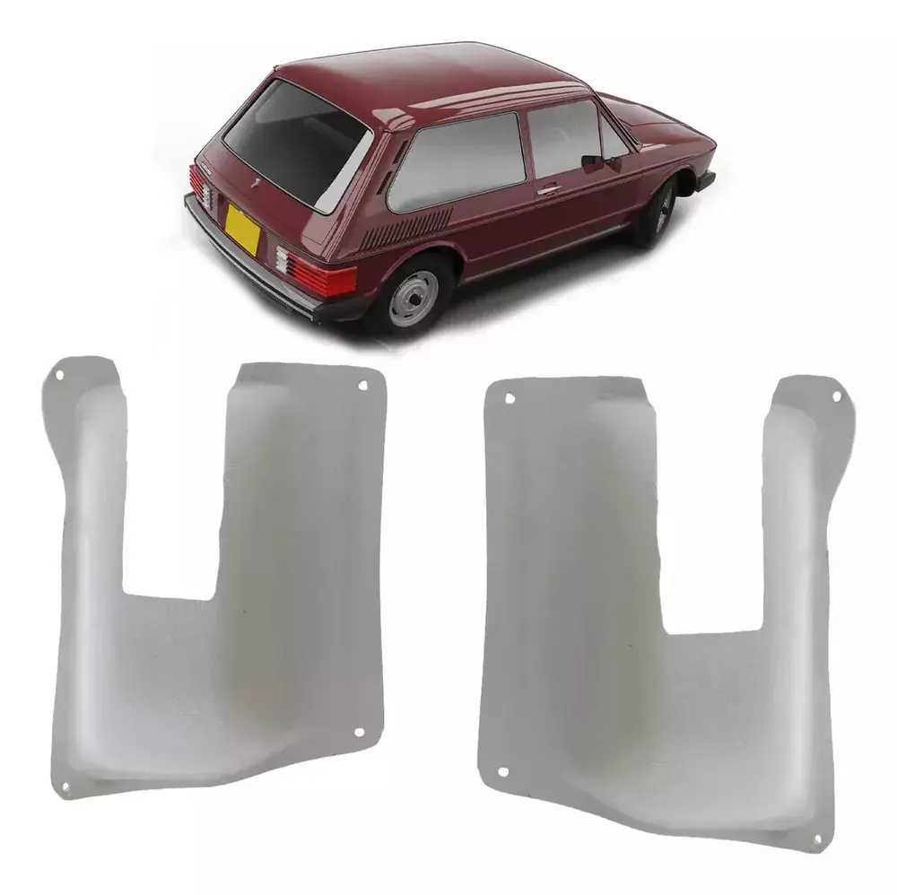 VW Brasilia tailgate Hinge Covers White rear trunk