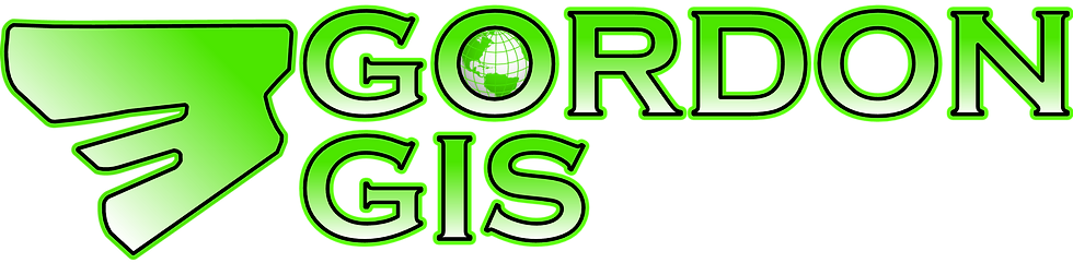 Green logo with the words GORDON GIS, representing Gordon GIS data analysis techniques.