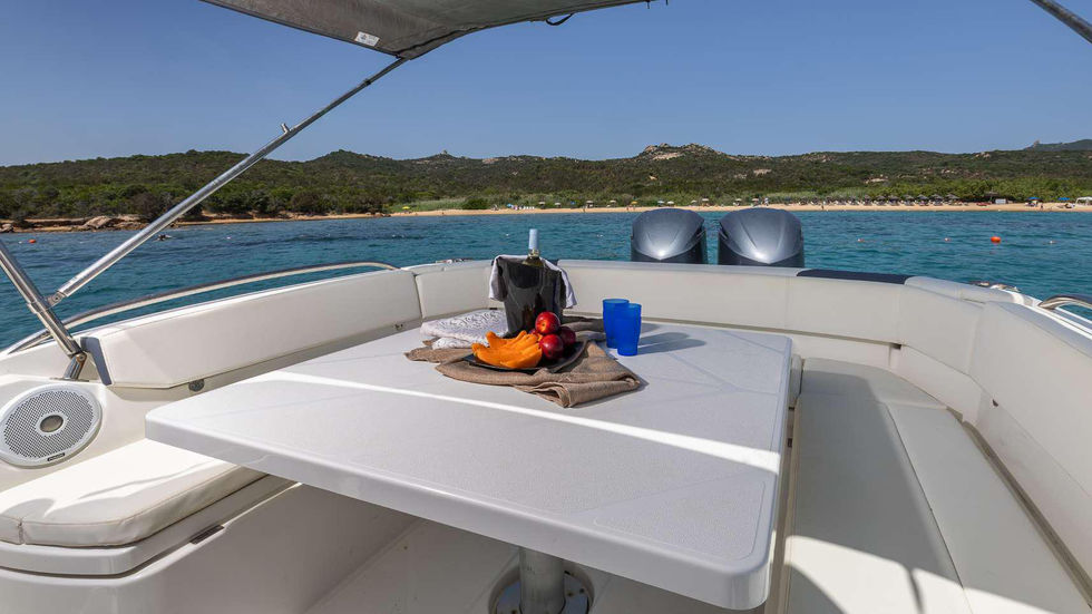 MAR.CO 35 R-Evolution luxury RIB for private day charters from Cala di Volpe and Porto Cervo exploring Costa Smeralda, La Maddalena Archipelago and Tavolara