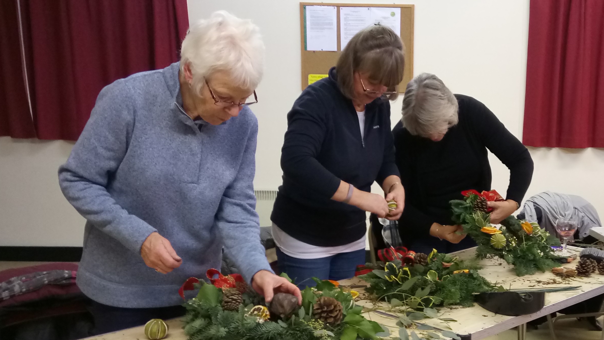 Dec 2017 Making Christmas wreaths
