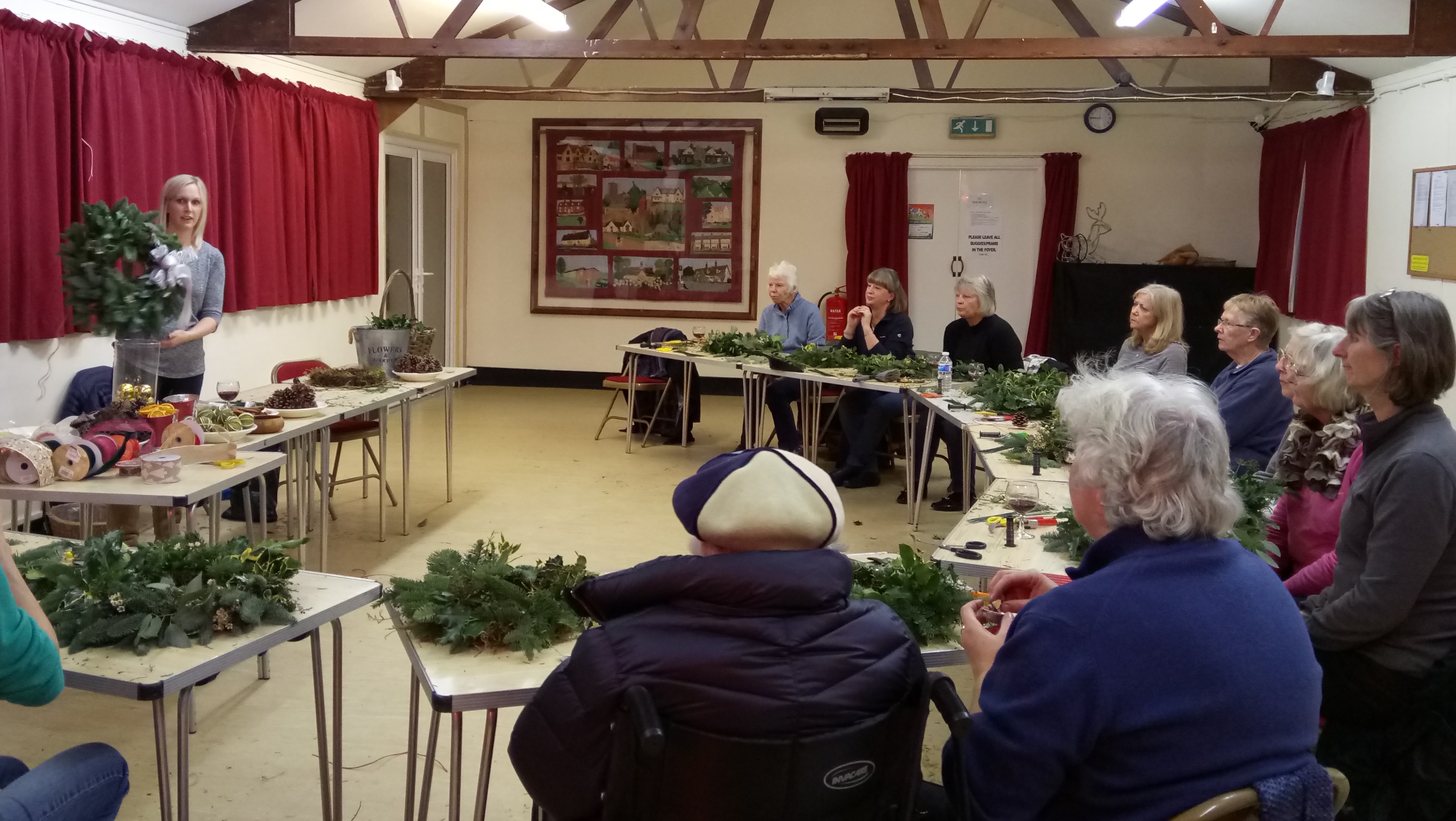 Dec 2017 Making Christmas wreaths