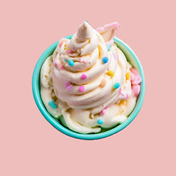 a photo taken from above of white vanilla soft serve ice cream perfectly pumped and coated...ted.jpg