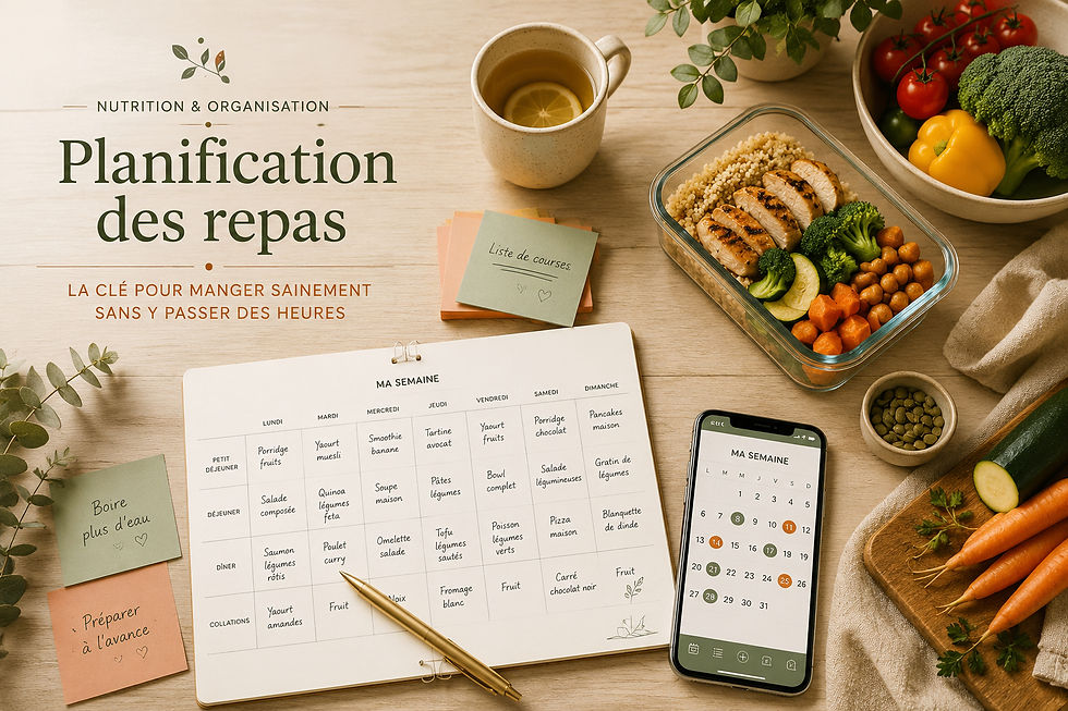 Planifiez vos repas pour atteindre vos objectifs
