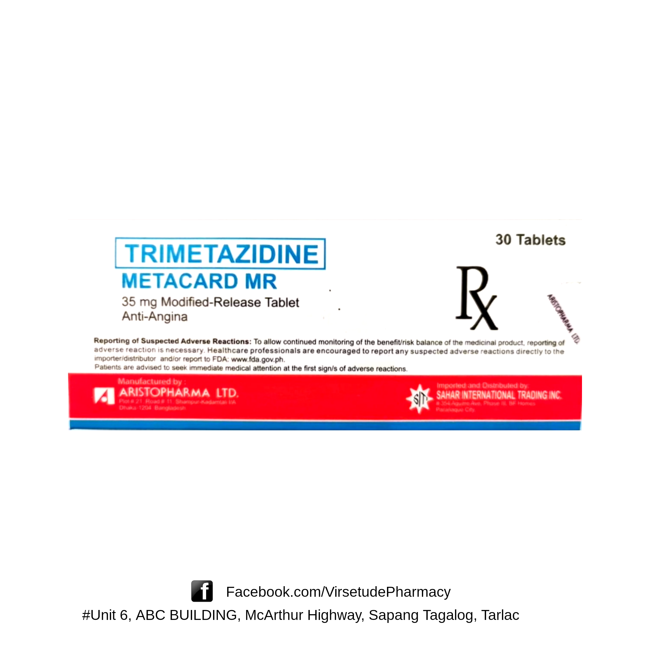 TRIMETAZIDINE METACARD MR 35MG