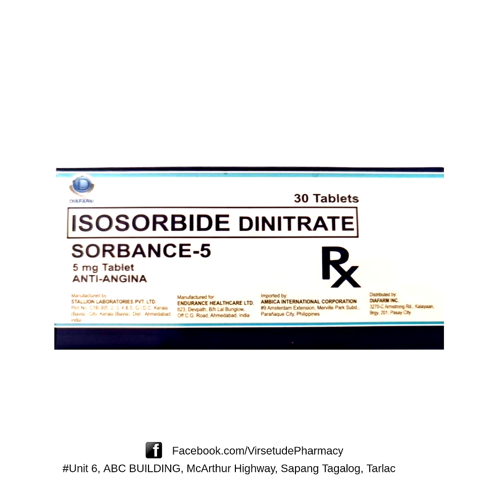 ISOSORBIDE DINITRATE SORBANCE 5MG