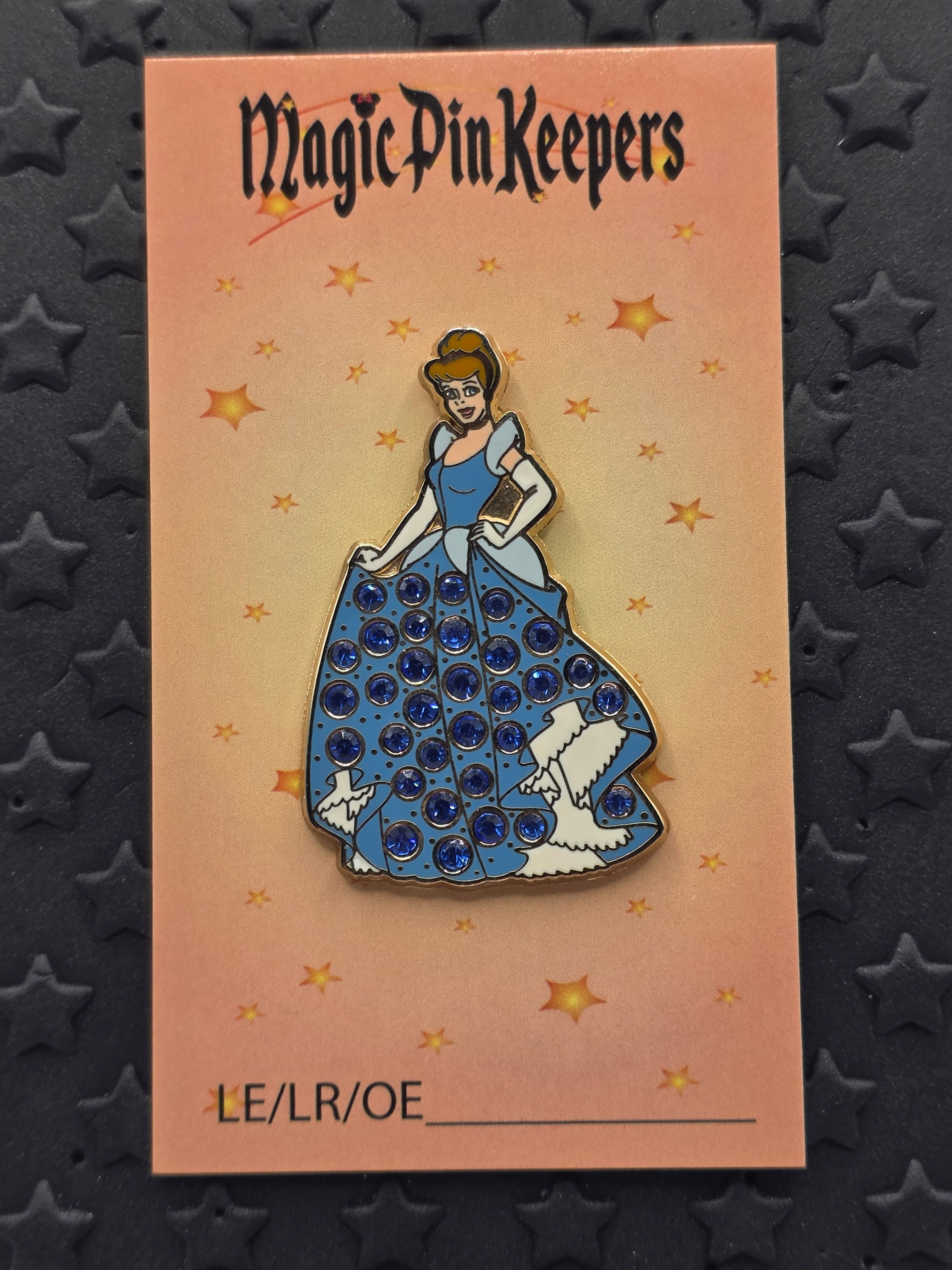 Cinderella - Jeweled Blue Dress - Crystal - Rhinestone - Disney Pin