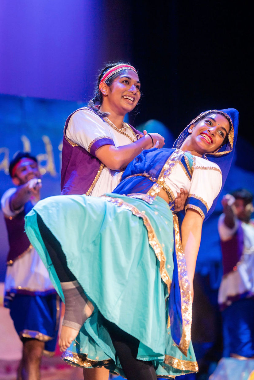 Two people dancing togther