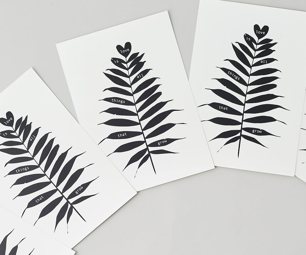 Thumbnail: black and white fern print gift for someone special