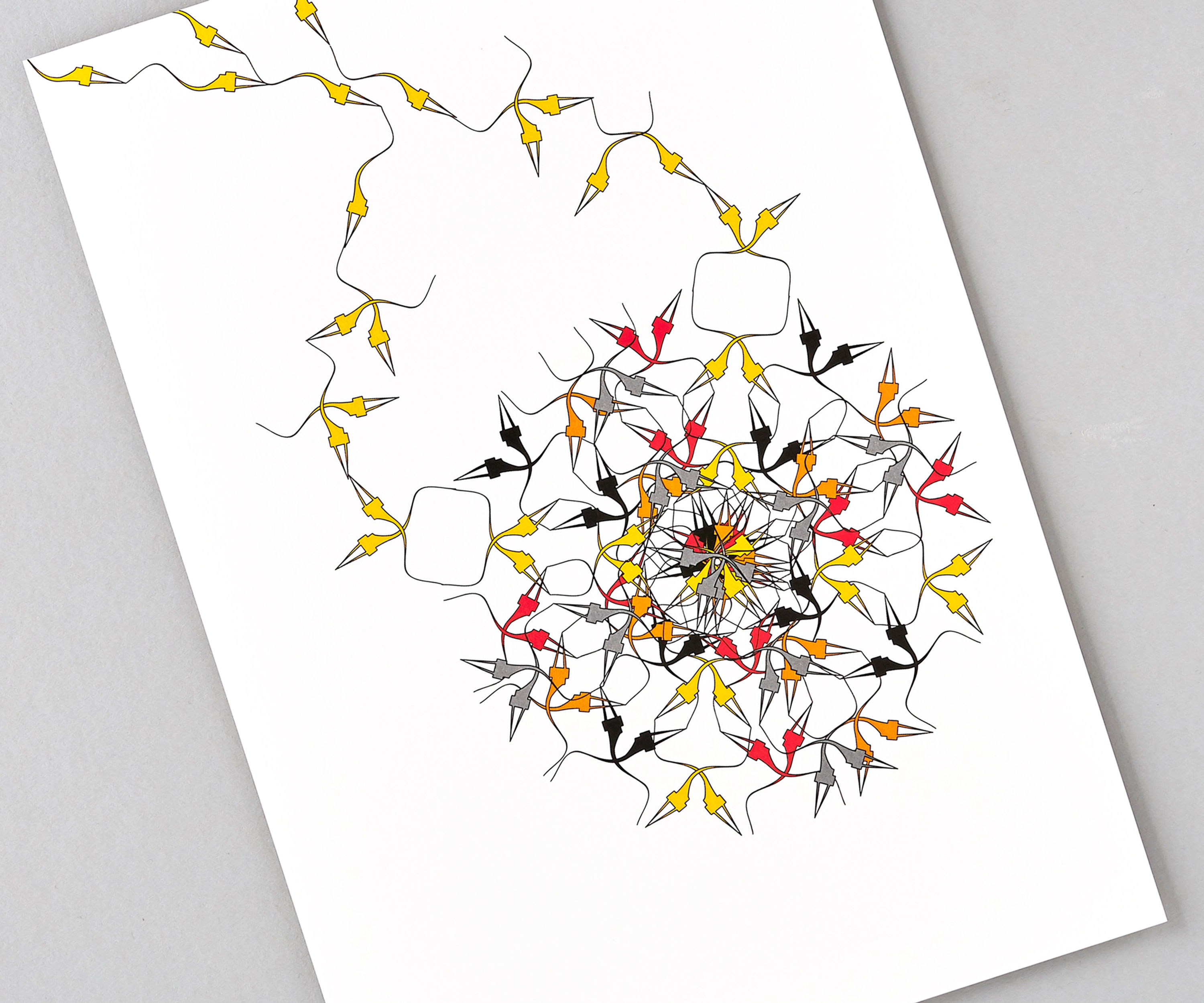 colourful abstract art prints, geometric pattern art, colourful modern art