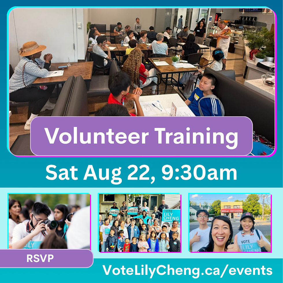 Volunteer Training - Re-Elect Lily Cheng Campaign