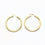 Thumbnail: YELLOW GOLD KNIFE EDGE TEXTURED HOOPS (35MM)