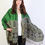 Thumbnail: GREEN TRIBAL PRINT PASHMINA