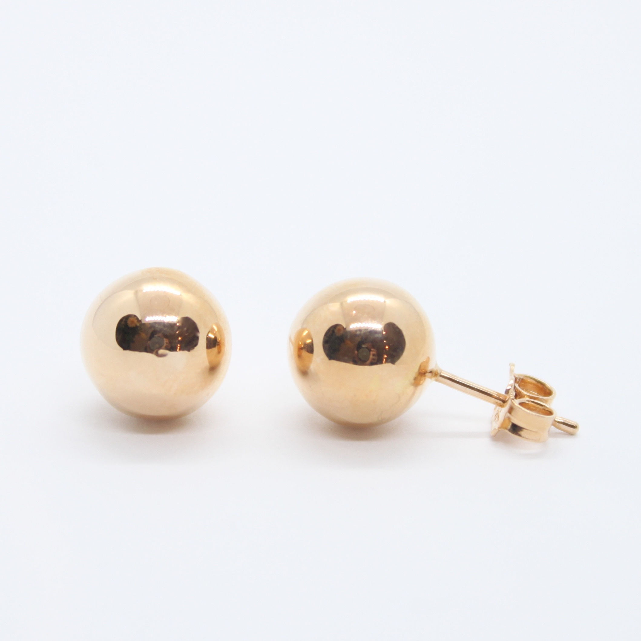 9MM ROSE GOLD BALL STUDS