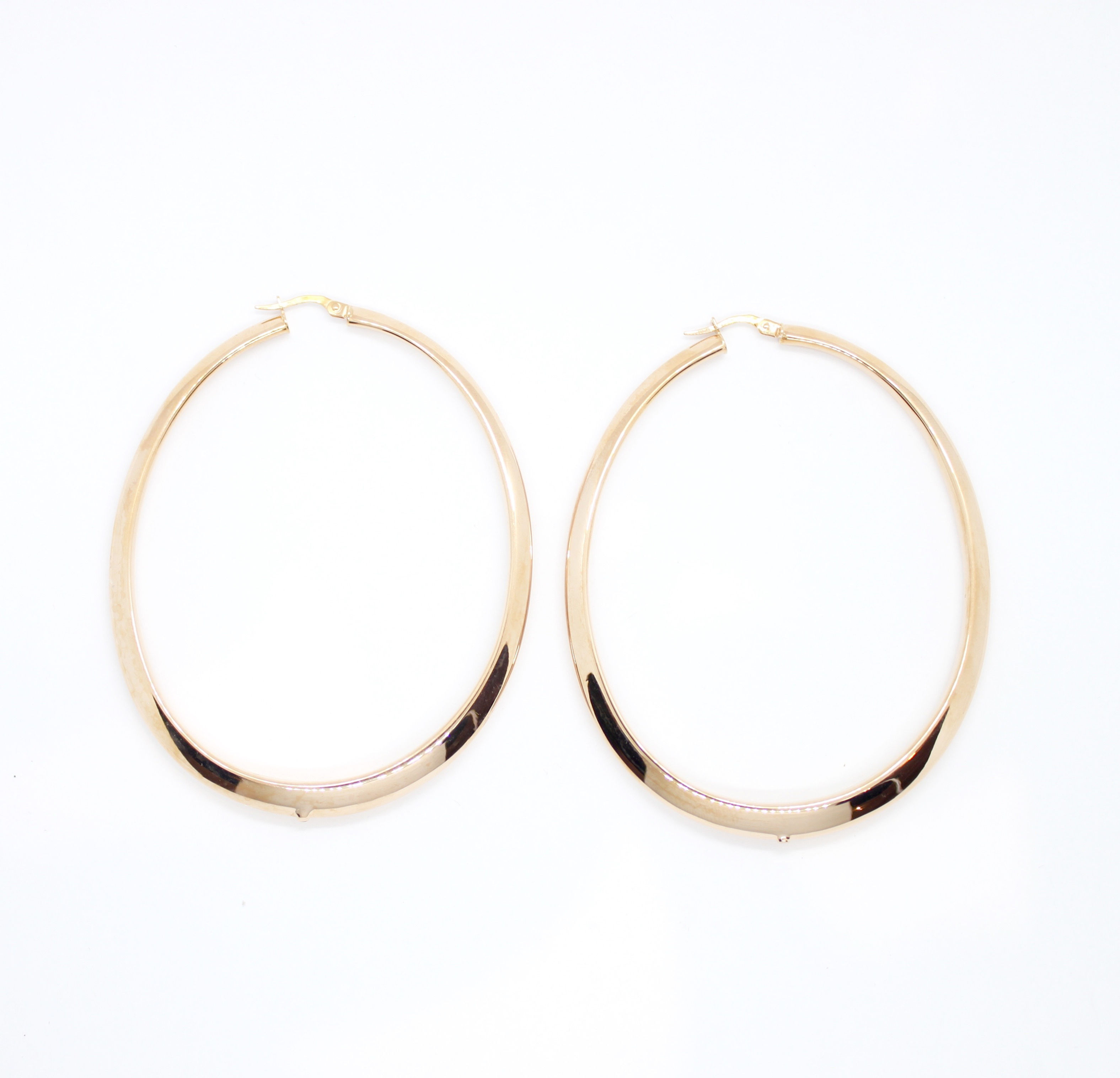 ROSE GOLD LARGE OVAL HOOPS (72MM)