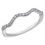 Thumbnail: White Gold Wavy Diamond Stackable Ring