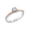 Thumbnail: White & Rose Gold Round Diamond Solitaire Ring