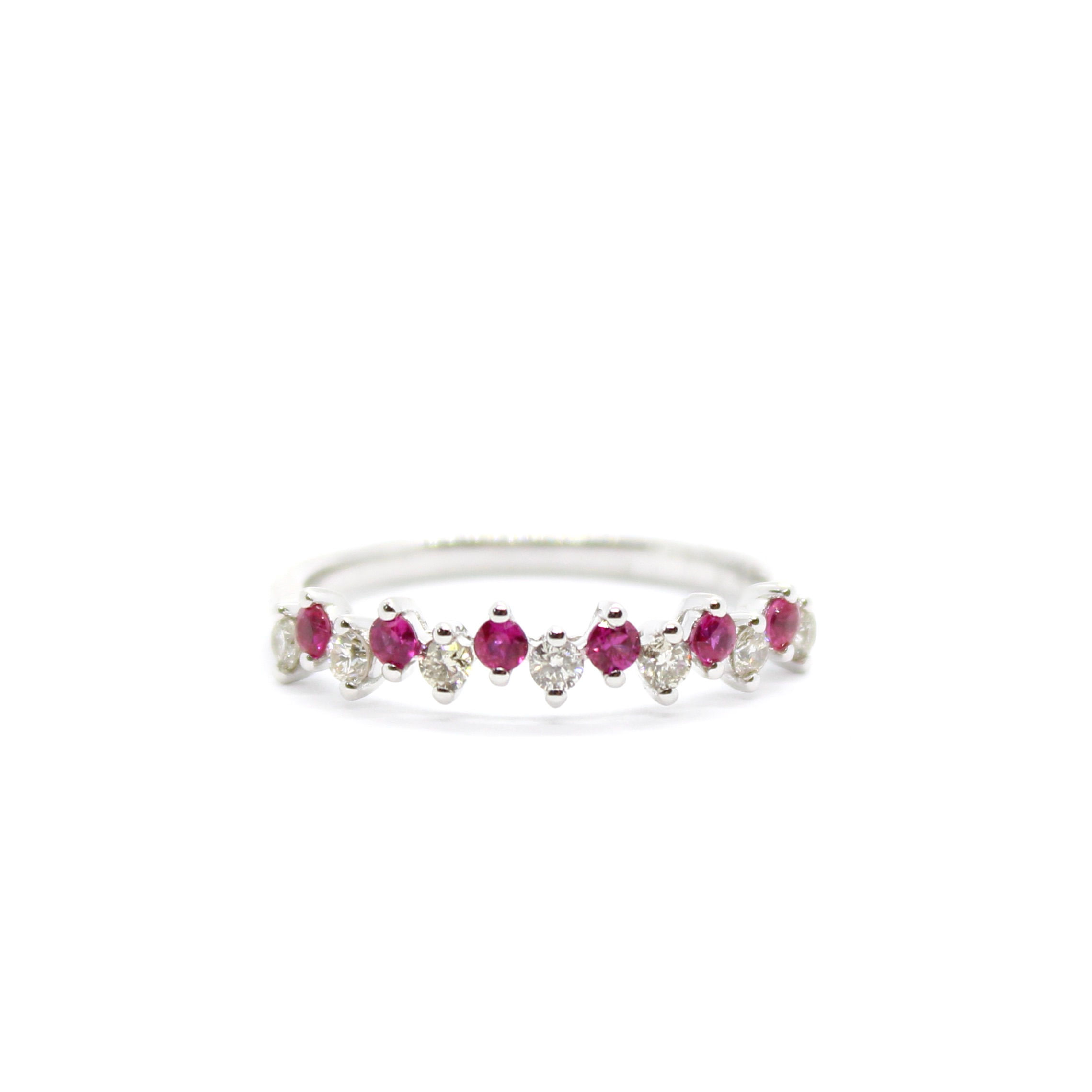 ROUND CUT RUBY & DIAMOND RING