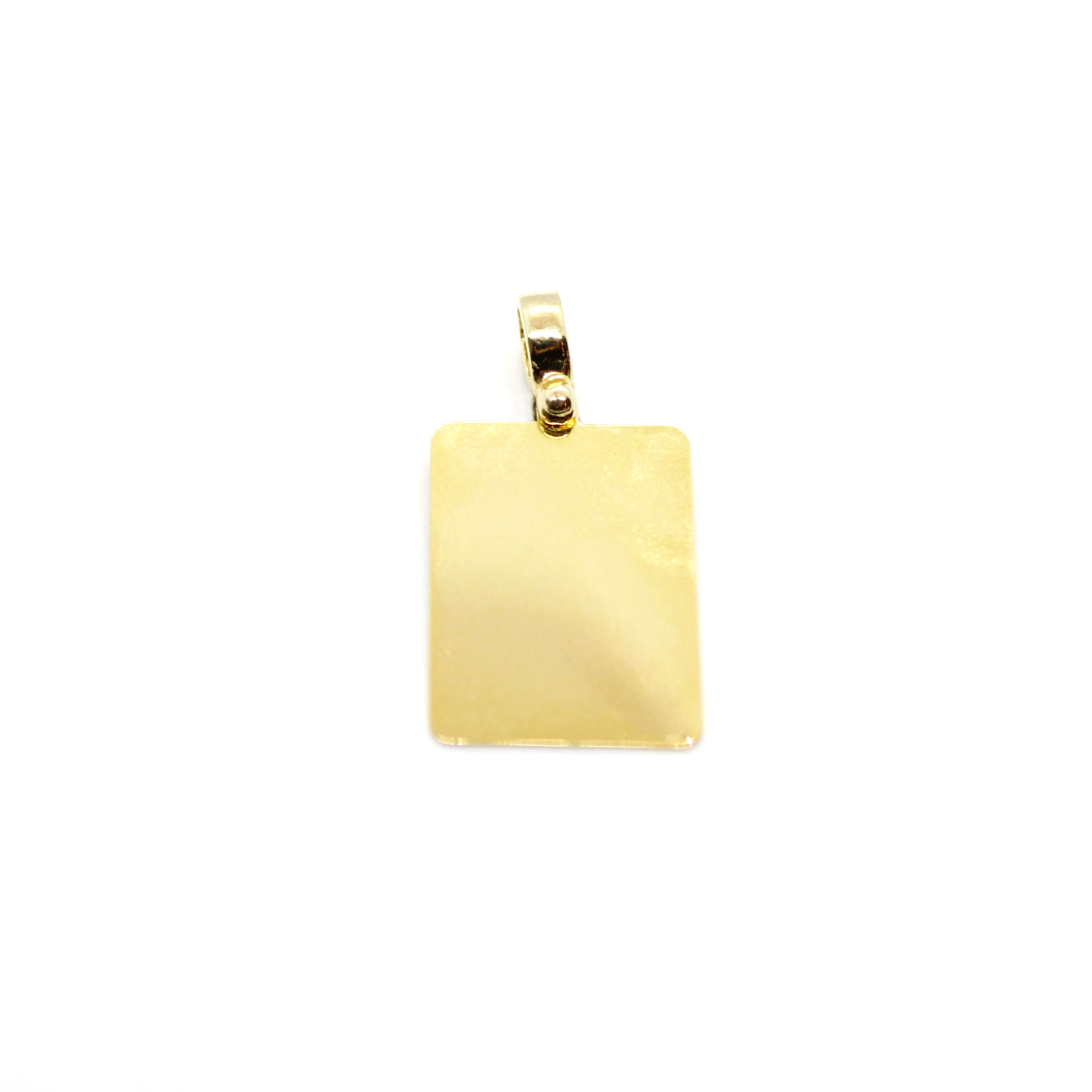 YELLOW GOLD RECTANGLE PENDENT (33MM)
