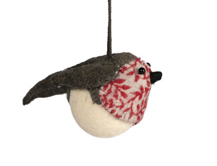 Patterned Robin Tree Decoration