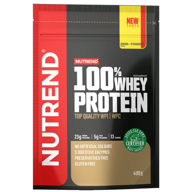 Протеїн Nutrend 100% Whey 400гр - Банан-полуниця