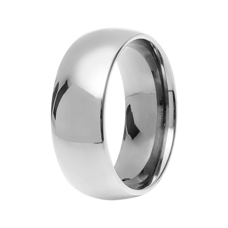 Aliança de Aço Abaulada 8mm (Cada)