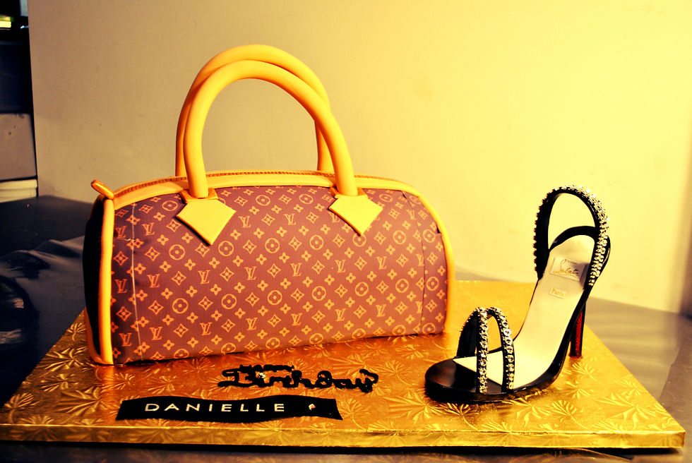 Louis Vuitton Cake with edible shoe