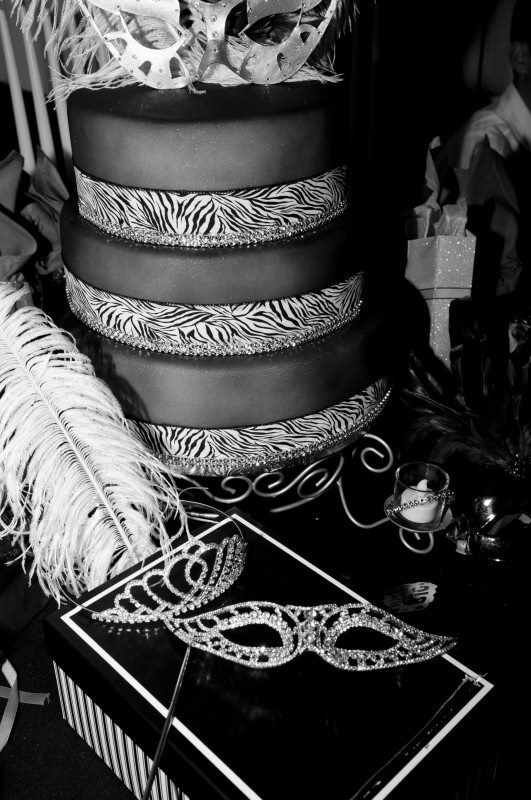 Masquerade Sweet 16 w/h edible mask
