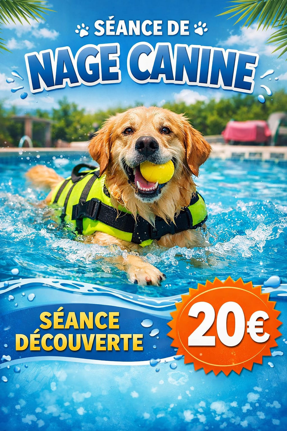 LES SÉANCES DE NAGE CANINE
