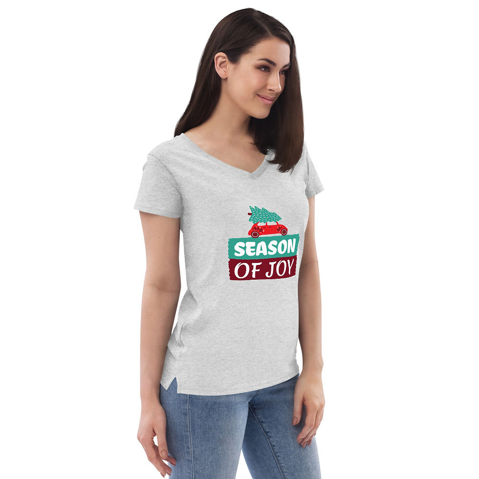 Thumbnail: Abby Gifts Women’s recycled v-neck t-shirt