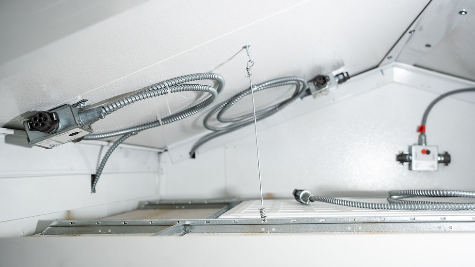 Modular wiring in the plenum of a building