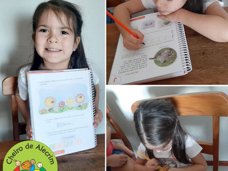 Em casa sim, mas em atividade! 