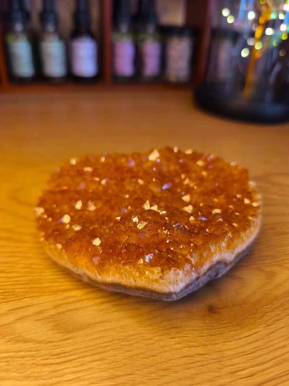 Miniaturbild: 💛 Cœur en Citrine d’Uruguay (Améthyste chauffée) ✨