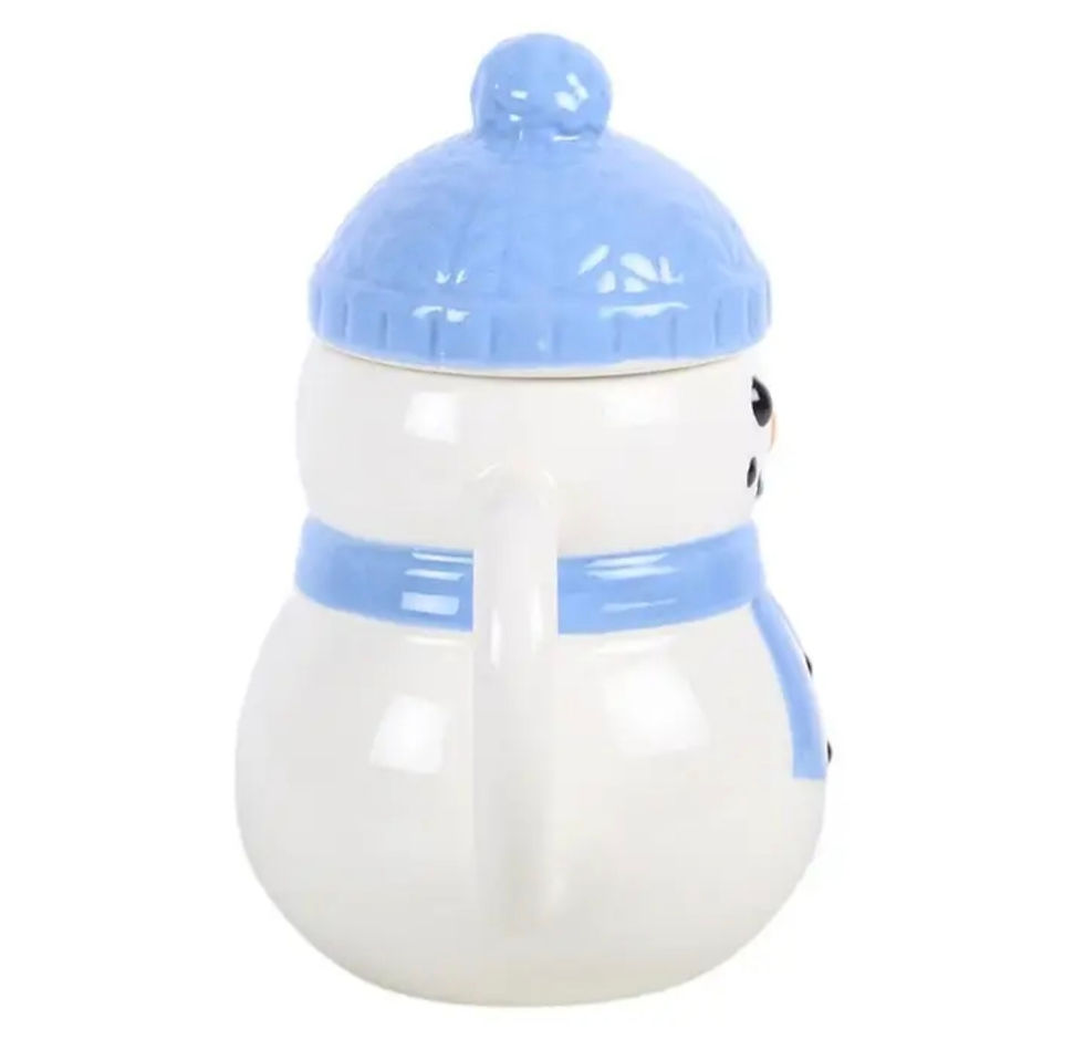 Miniature : Mug de Noël à couvercle Bonhomme de neige d'hiver
