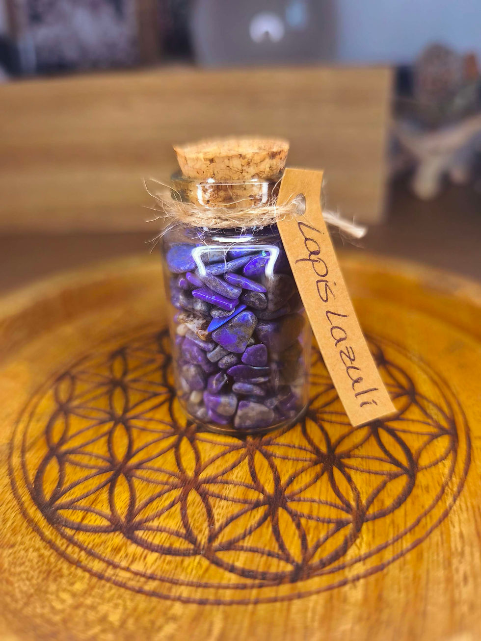 Fiole pierre Lapis lazuli