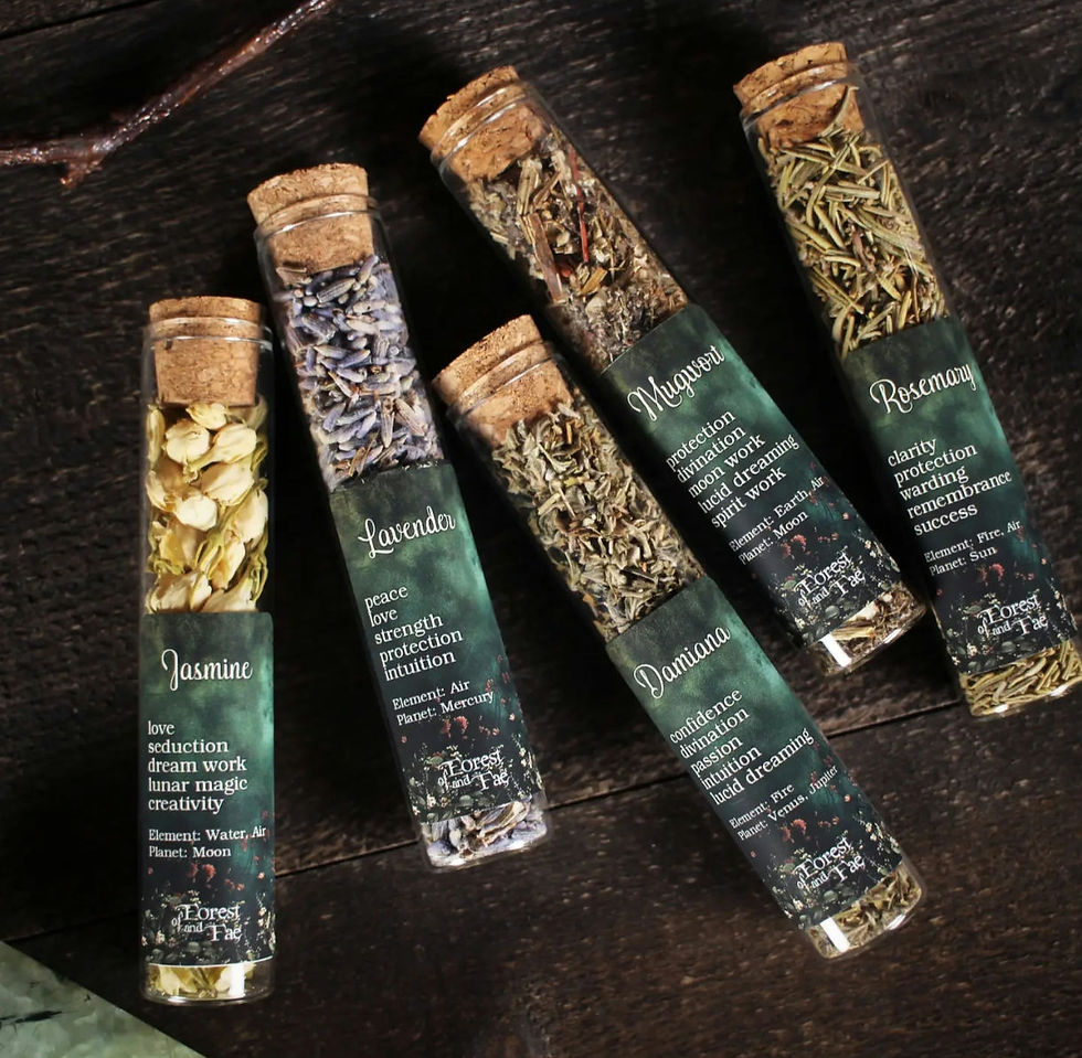 Herbes pour l'art des sorts •
Ensemble de 5 herbes pour rituel