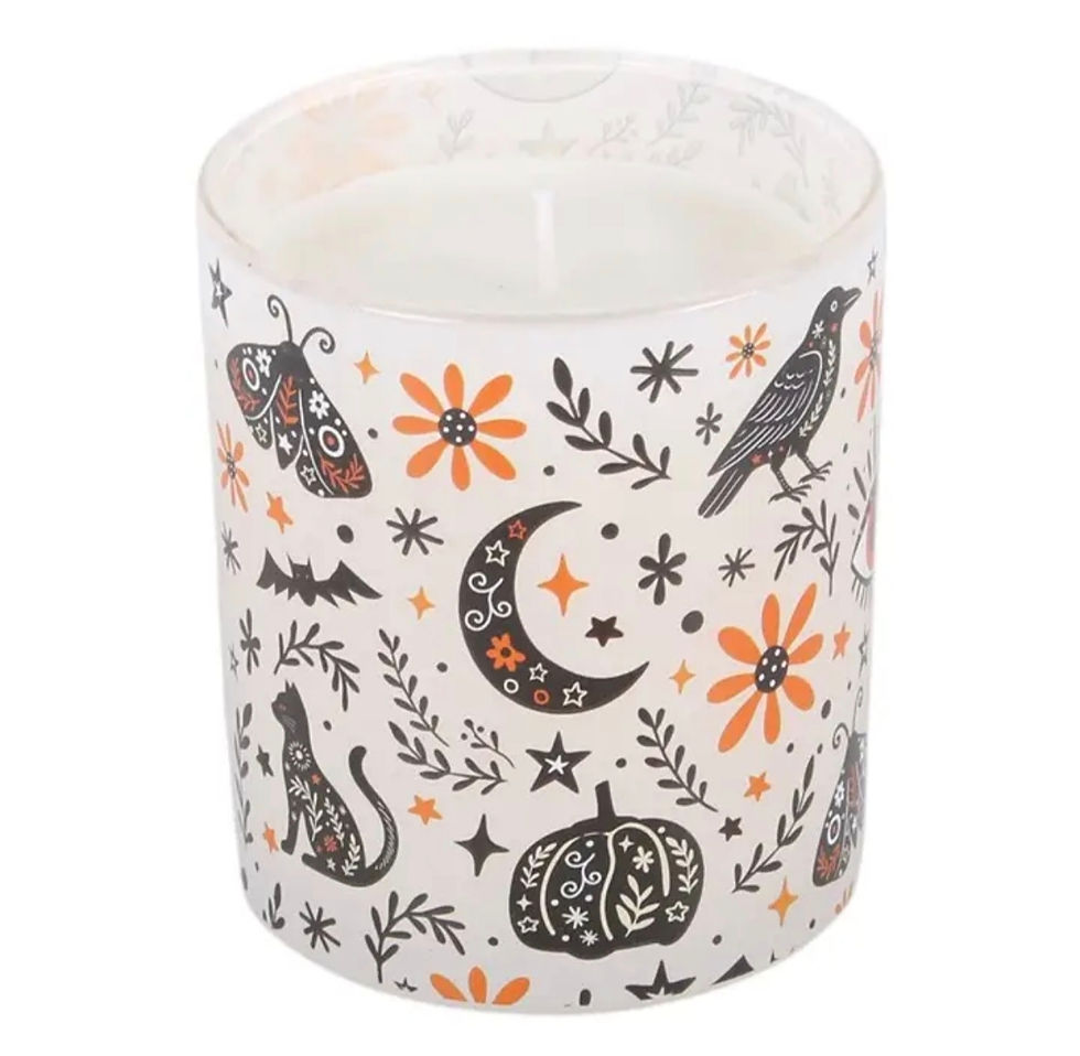 Miniature : Bougie parfumée à la vanille épicée Frightful Folk Print