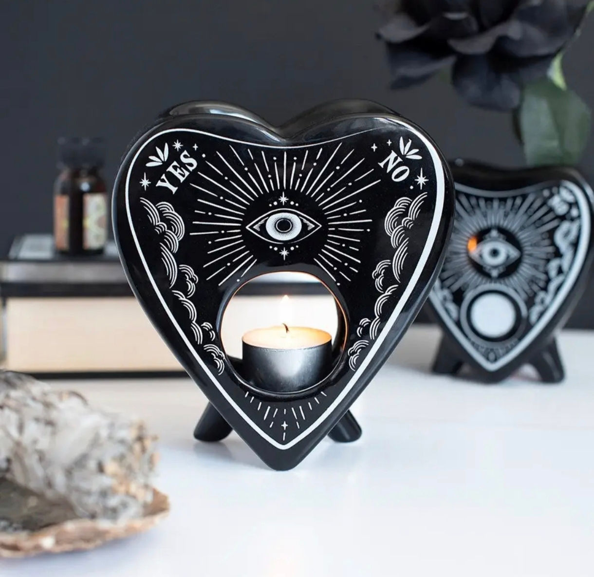 Brûleur d'huile et chauffe-cire Planchette noire