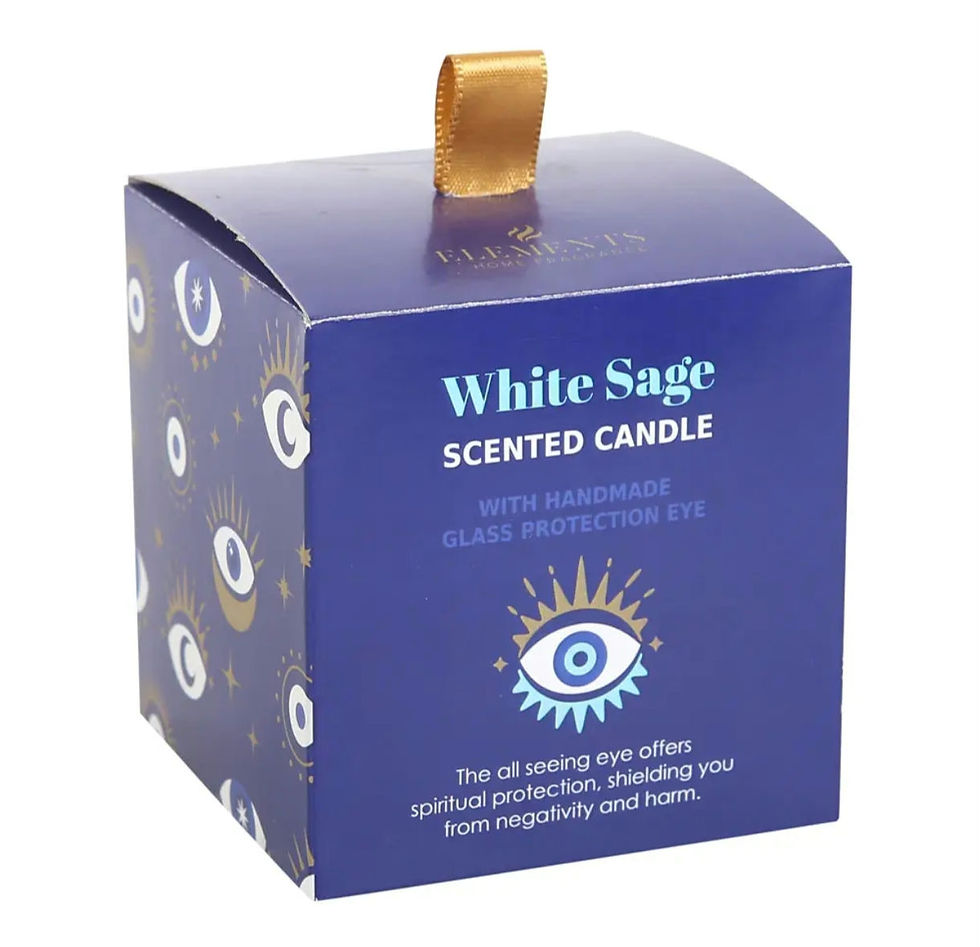Miniatura: Bougie de protection Nazar à la sauge blanche 