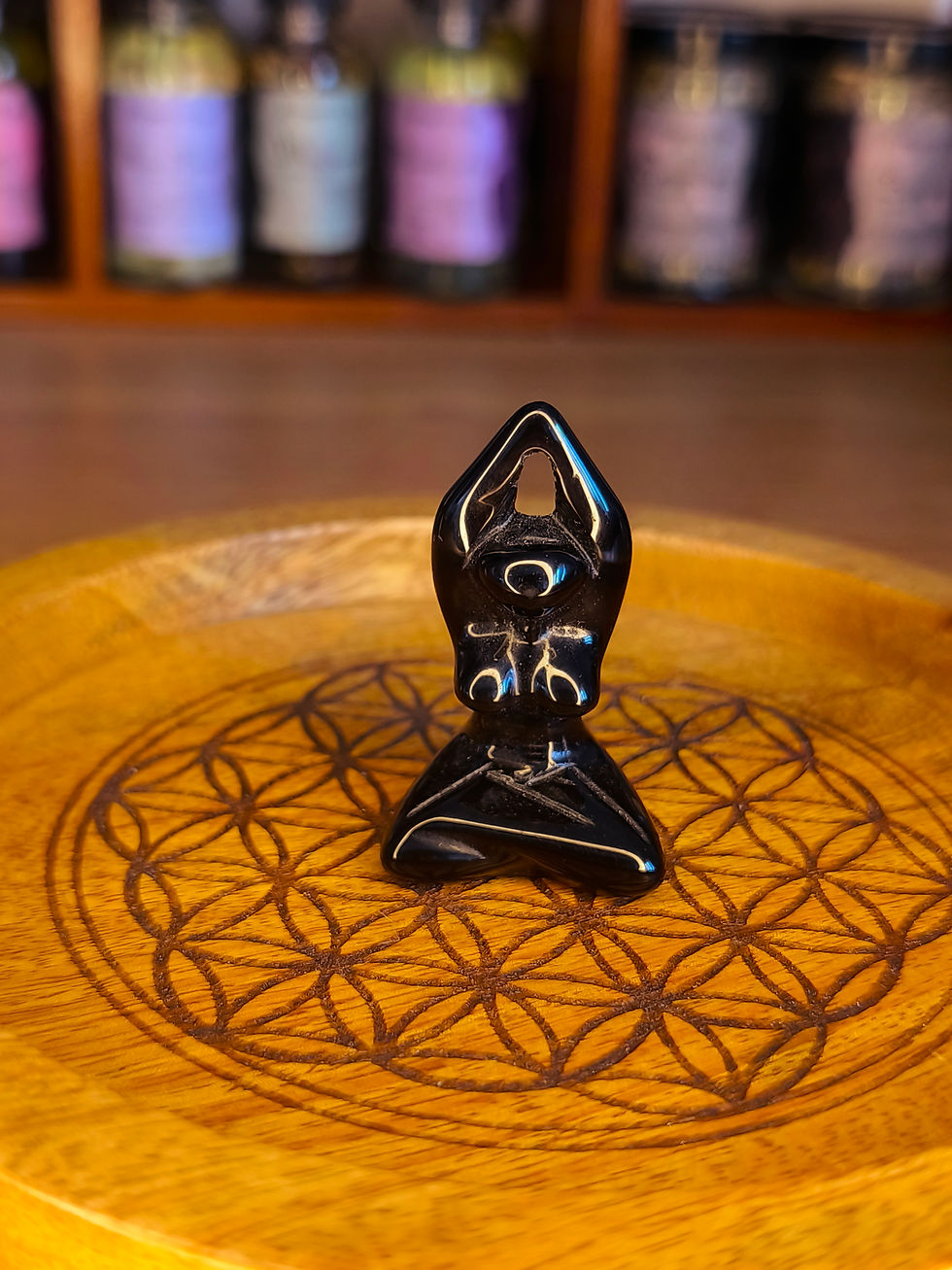 Déesse de la méditation en Obsidienne noire