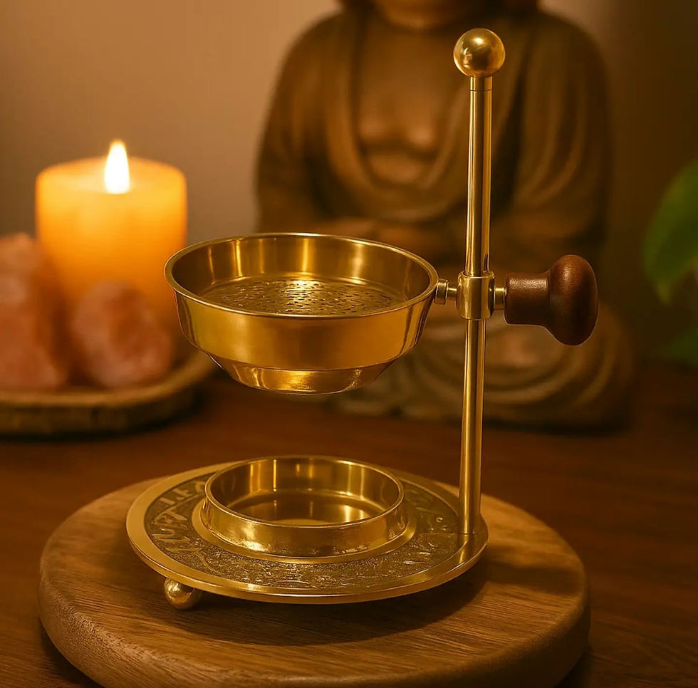 Brûleur d'encens en laiton à grains d'encens